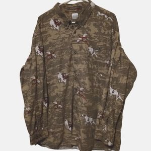Columbia River Lodge Men's All Over Hunting Print Long Sleeve Button Shirt XXL